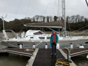 Diana in front of a Boréal in France, 2018